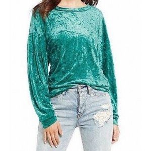 Free People Milan Velvet Pullover Sweater